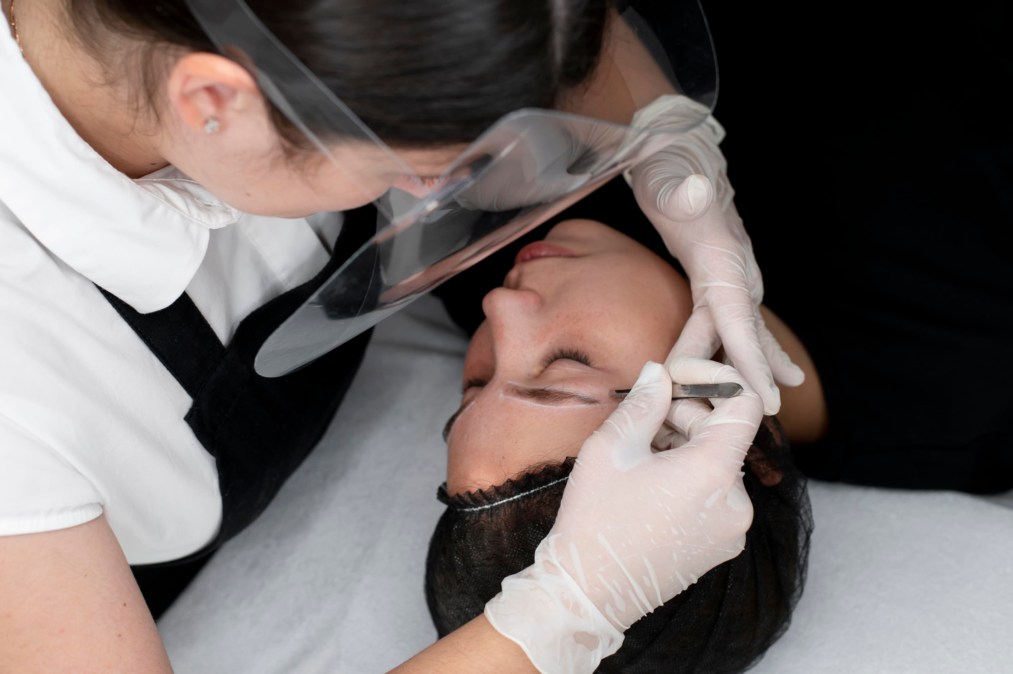 Facial profile showcasing natural skin texture and contours